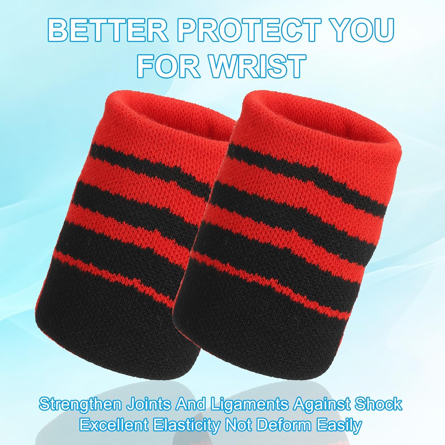 PATIKIL Sports Wristband Sweatbands for Men Women, Breathable Tennis Wrist Band Absorbent Sweat Band for Basketball Football Baseball Running Gym