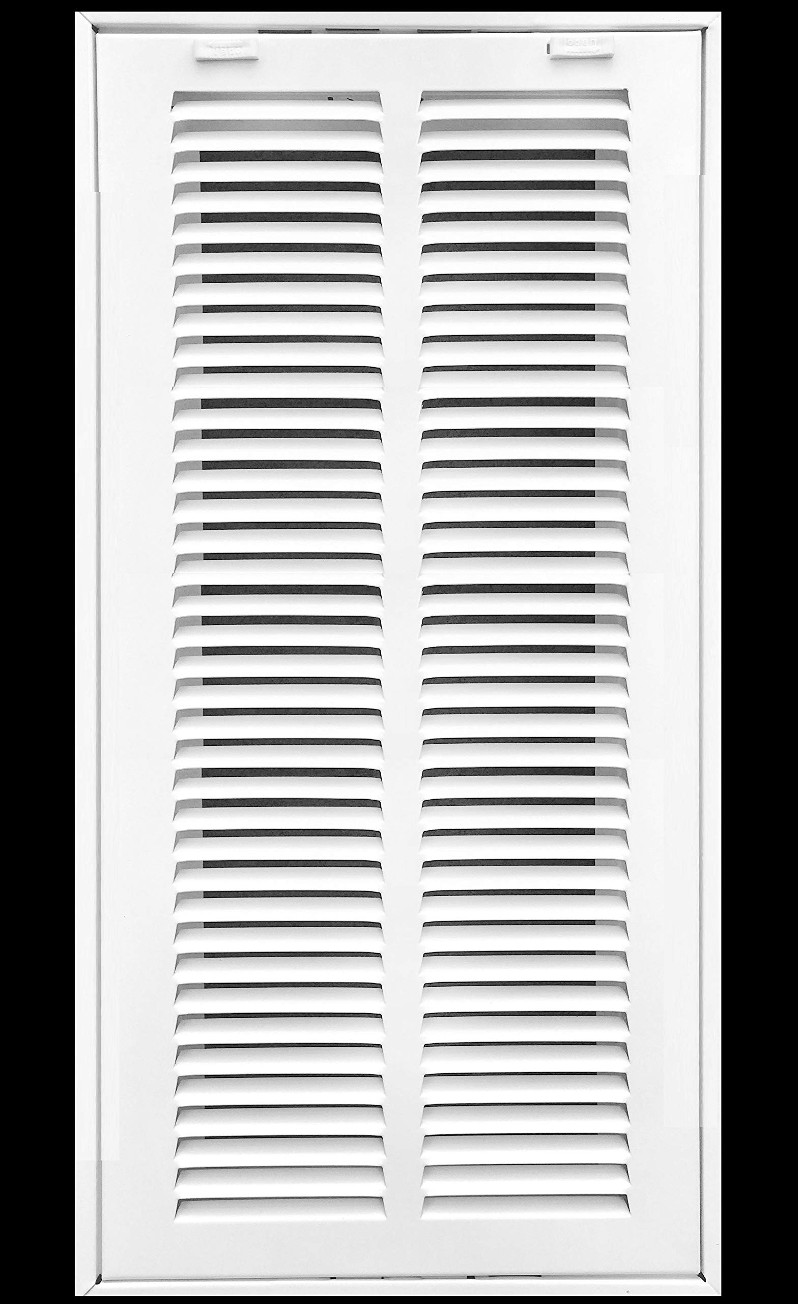 8" X 36" Steel Return Air Filter Grille for 1" Filter - Removable Face/Door - HVAC Duct Cover - Flat Stamped Face -White [Outer Dimensions: 10 5/8"w X 38 5/8"h]