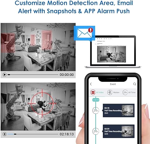 Miniatura 7 de ZOSI 720p 8 canales HD-TVI 1080P Lite 4 en 1 videovigilancia grabadora DVR con disco duro de 1 TB integrado, tecnología P2P, código QR escaneo