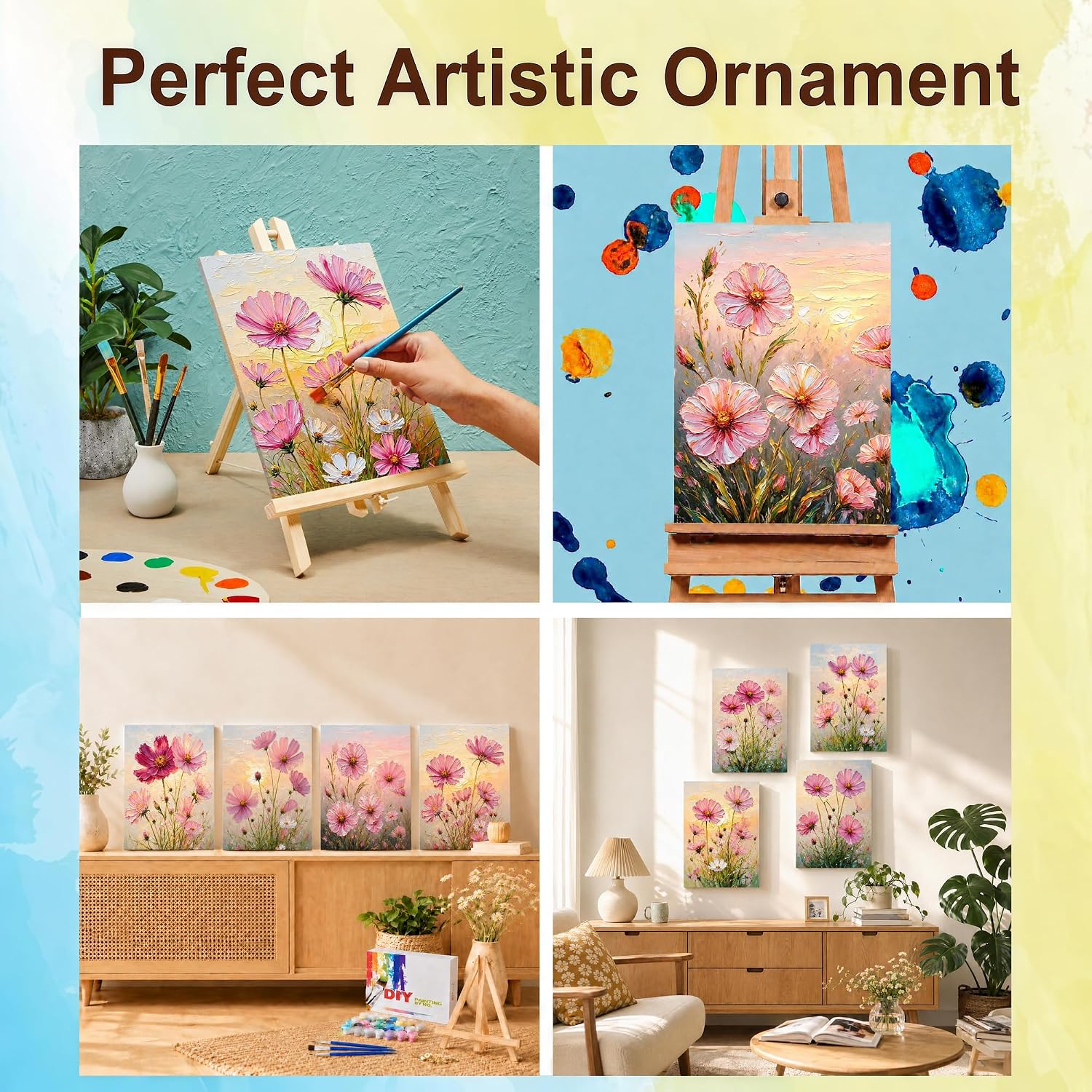 Miairivy Paint by Numbers Kit for Adults, with Frame & Easel, Easy to Start image 2