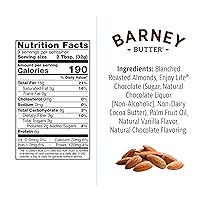 Vista 2 de Mantequilla de Almendras Barney Butter, Chocolate, Frasco de 10 Onzas, Almendras Sin Piel, No Requiere Remover, Sin OMG, Sin Gluten, Keto, Paleo
