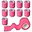 Gondiane 9 Pack 2 x 5 Yards Self Adhesive Bandage Wrap Self Stick Wrap for Ankle, Wrist, Finger, Sports, Breathable Cohesive Vet Tape for Pets (Pink)