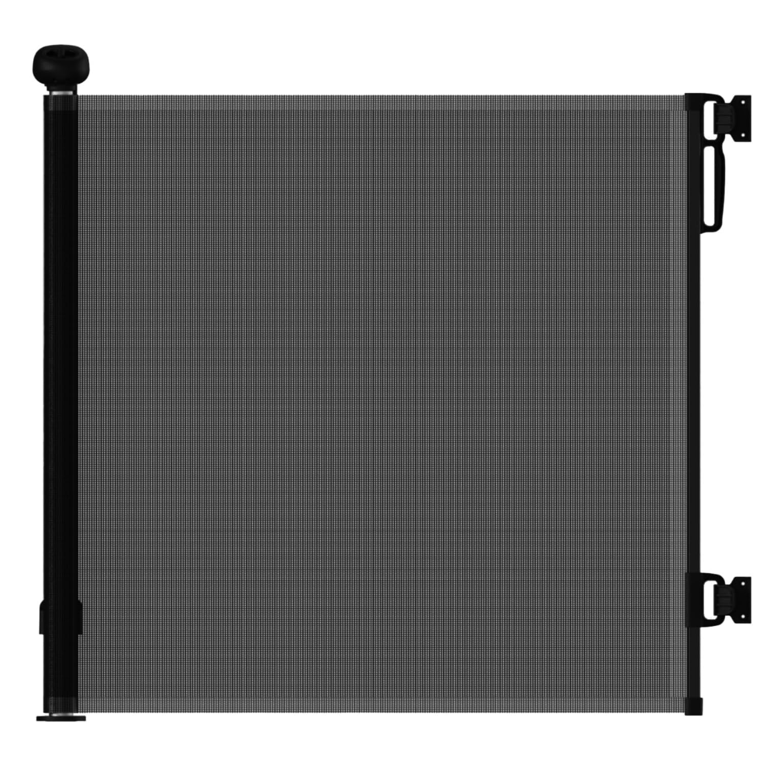 Allyson® Treppenschutzgitter Ausziehbar, Türschutzgitter bis 140 cm Treppengitter für Kinder & Haustiere, Kinderschutzgitter 85 cm Höhe, Haustierschutzgitter Einziehbar, Verstellbar & Stabil – Schwarz