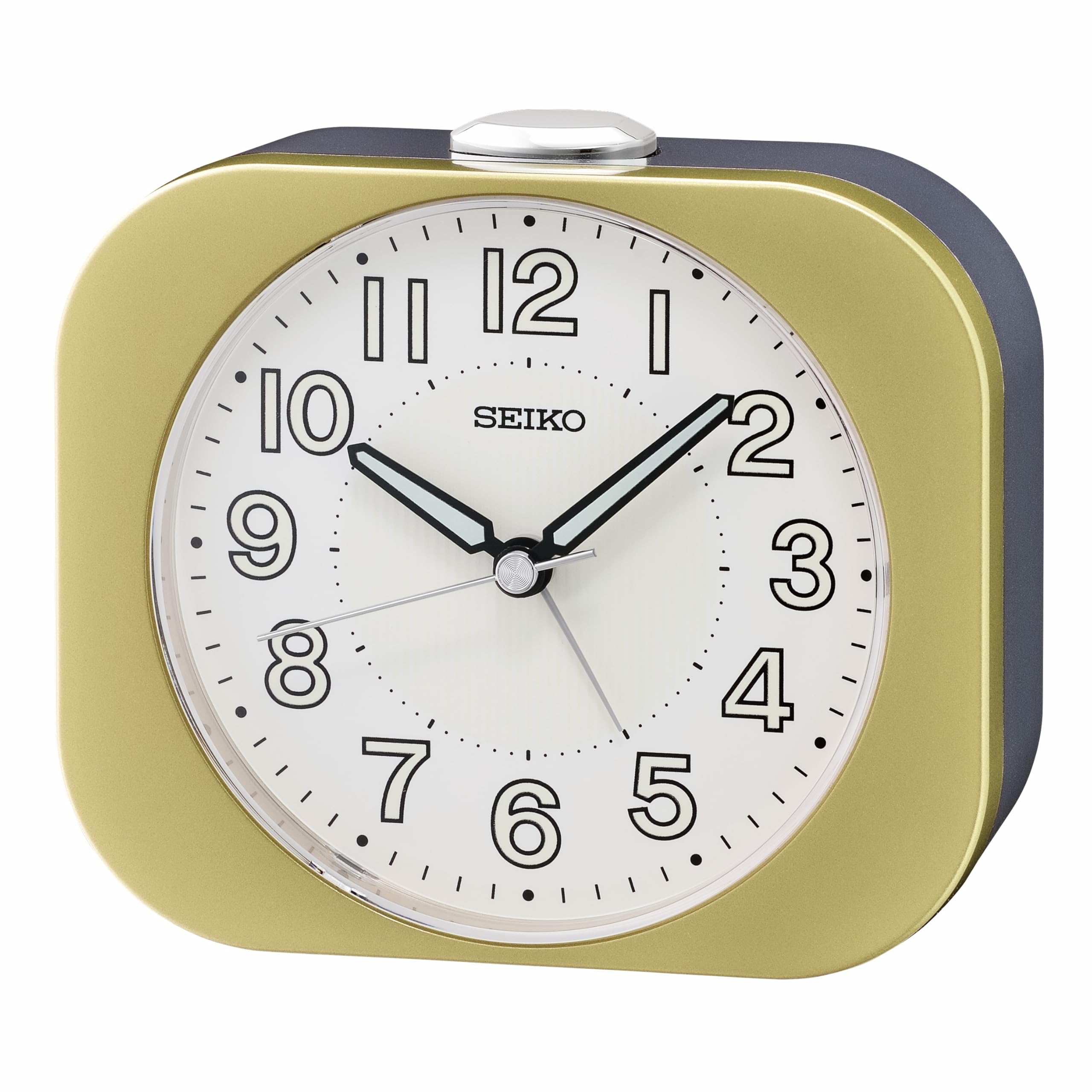 ギアクロック（ゴールド） Amazon.com: Seiko Kyoda II Non Ticking Bedroom Alarm Clock