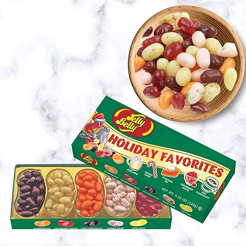 Miniatura 3 de Holiday Favorites - Frijoles de gelatina de sabor surtido huevo nog chocolate caliente salsa de arándanos bastón de caramelo y pastel de calabaza