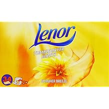 Lenor Tumble Dryer Sheets Summer Breeze 34 Sheets Pack of 3