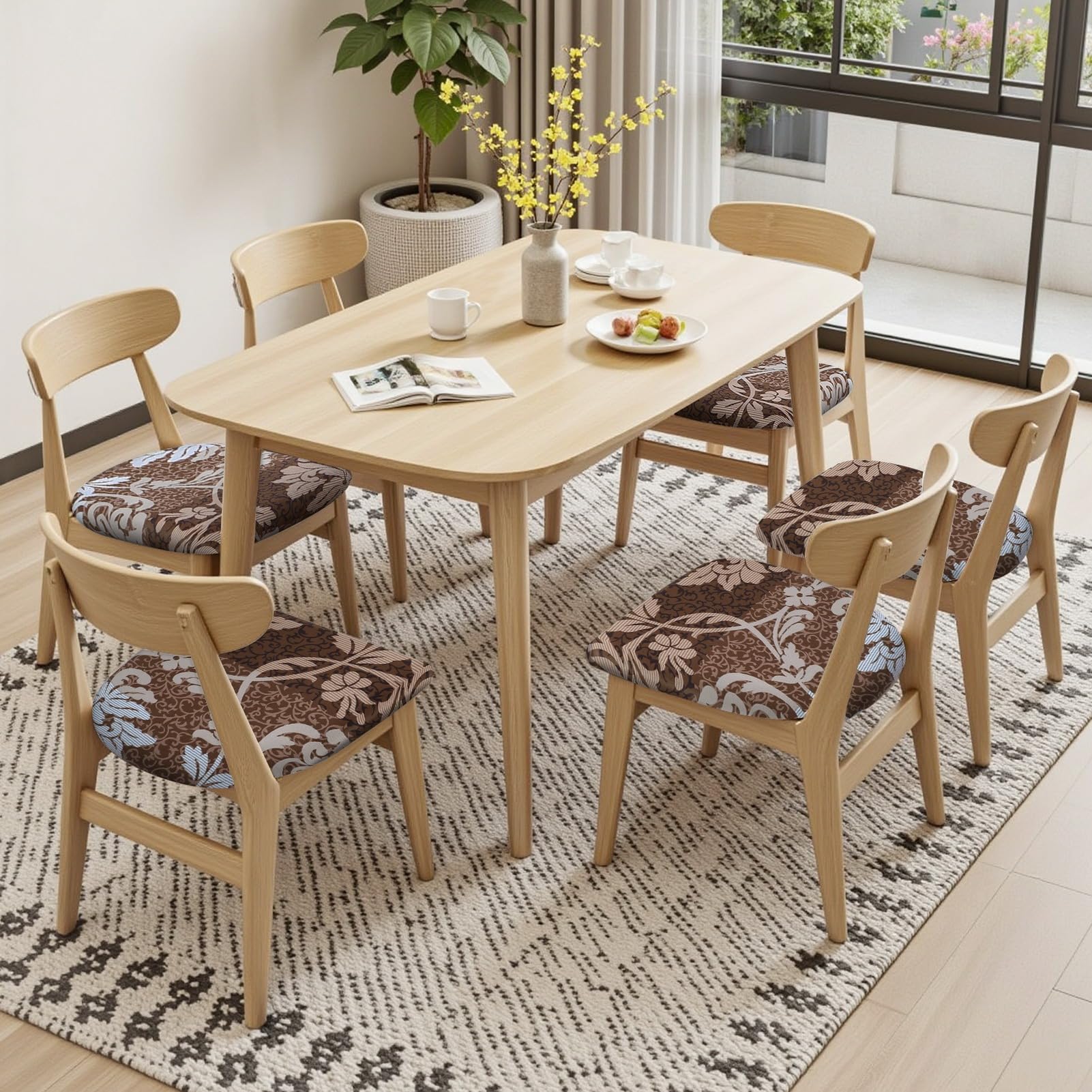 Stretch Dining Chair Covers - Protect & Decorate -2 Stretch Dining Chair Covers - Protect & Decorate -2