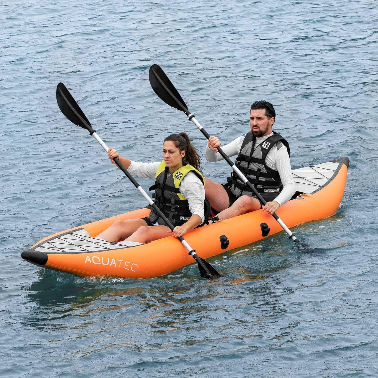 AQUATEC Kayaks inflables – Opciones Profesionales e intermedias, Asientos Individuales o para Dos Personas – Completos con Asientos, remos y Accesorios