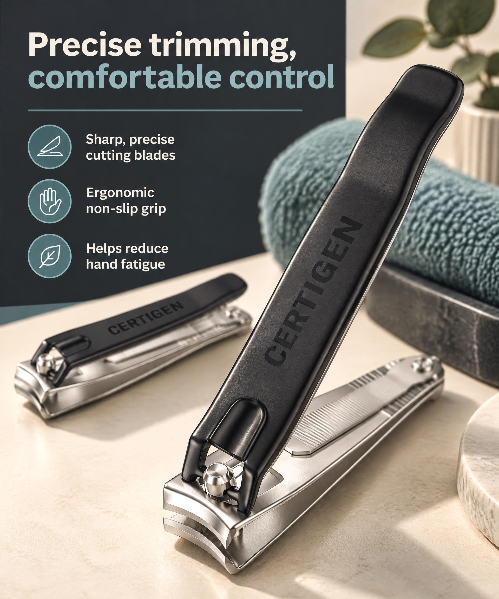 CERTIGEN Nail Clippers Set - 6-Piece Kit -6