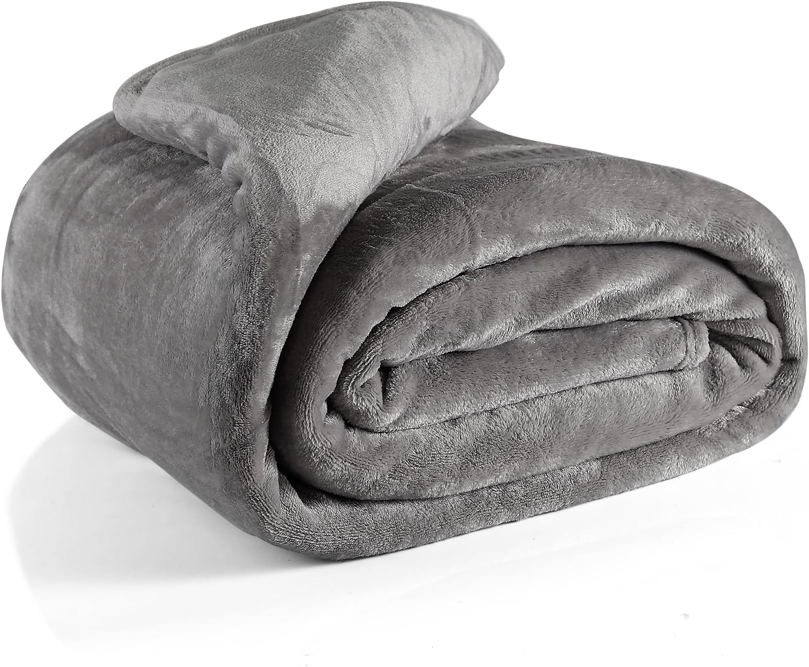 EHC Fleece Blanket Sofa Throw, Cozy Blanket Soft Fluffy Throws for sofa Large Bed and Couch Double, Grey, 150x200cm