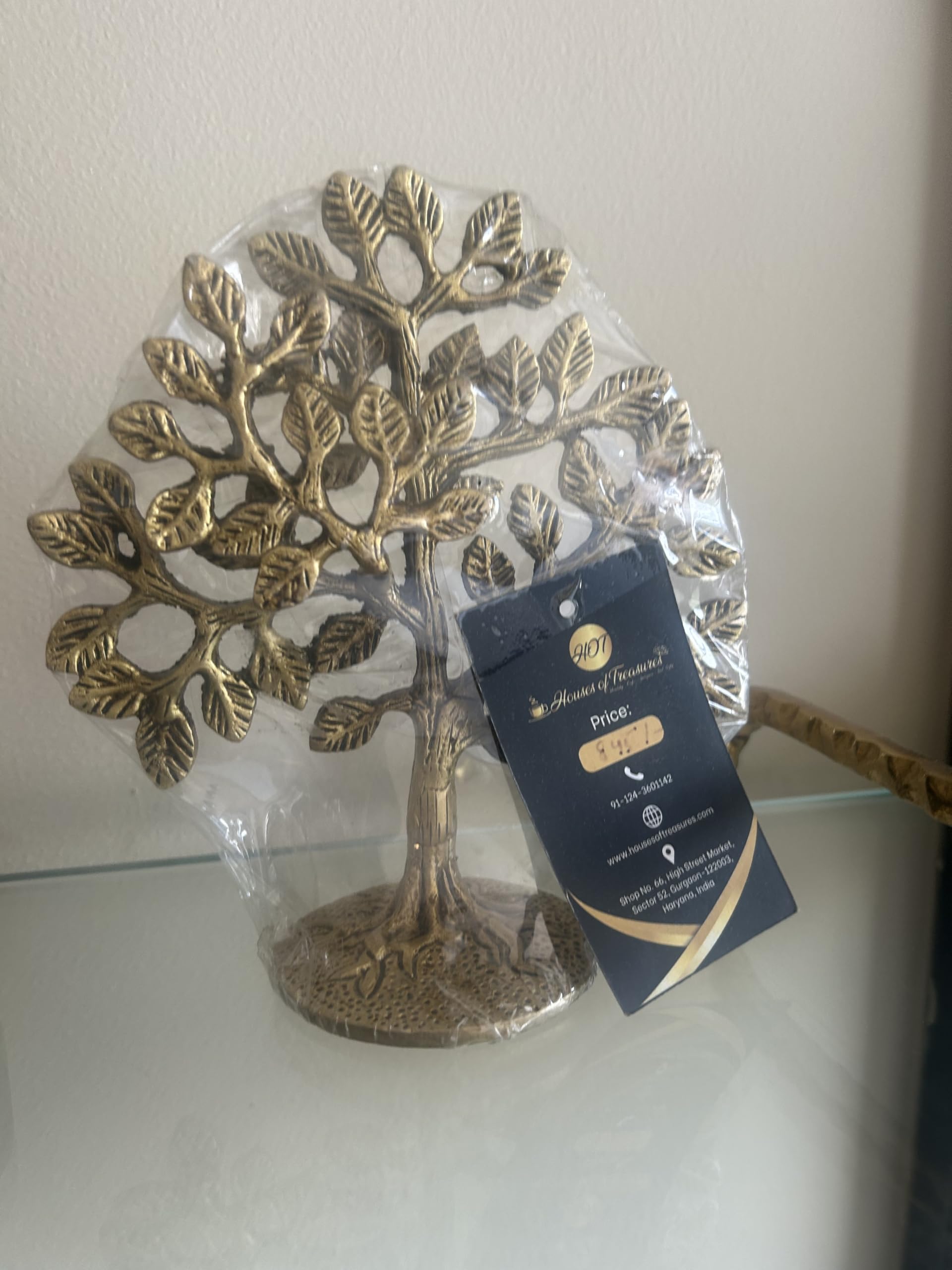 Houses of Treasures Brass Small Tree Showpiece | Symbol of Growth, Balance & Positivity | Handcrafted Brass Tree for Home Décor, Vastu Styling & Nature-Inspired Interiors-image-34