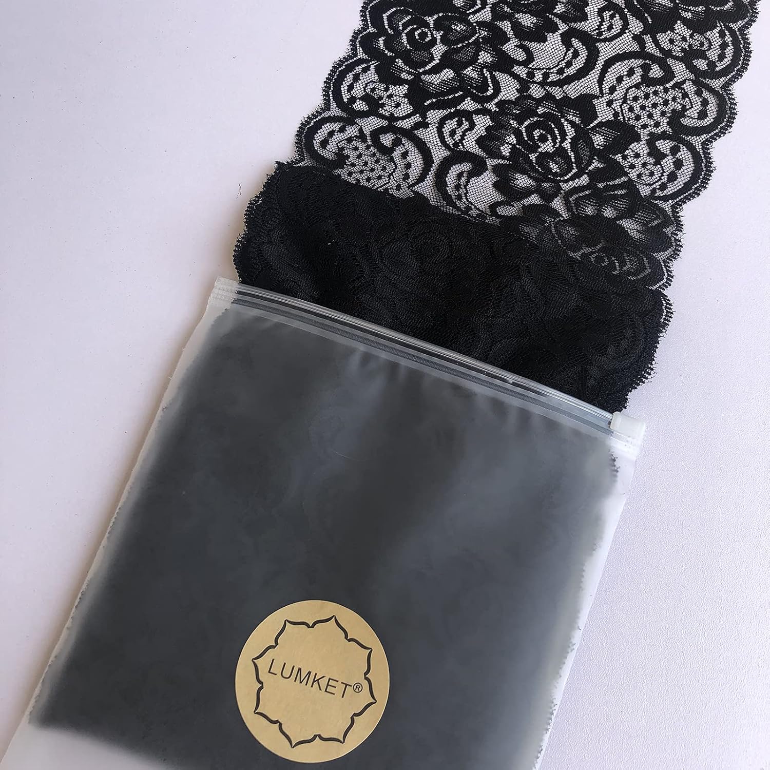 Olive Lace 6 inches Wide Black Stretchy lace Ribbon Elastic Trim Fabric with Floral Pattern for Bridal Wedding Decorations , Sewing DIY Making and DIY Crafts-5 Yards (910 Black)