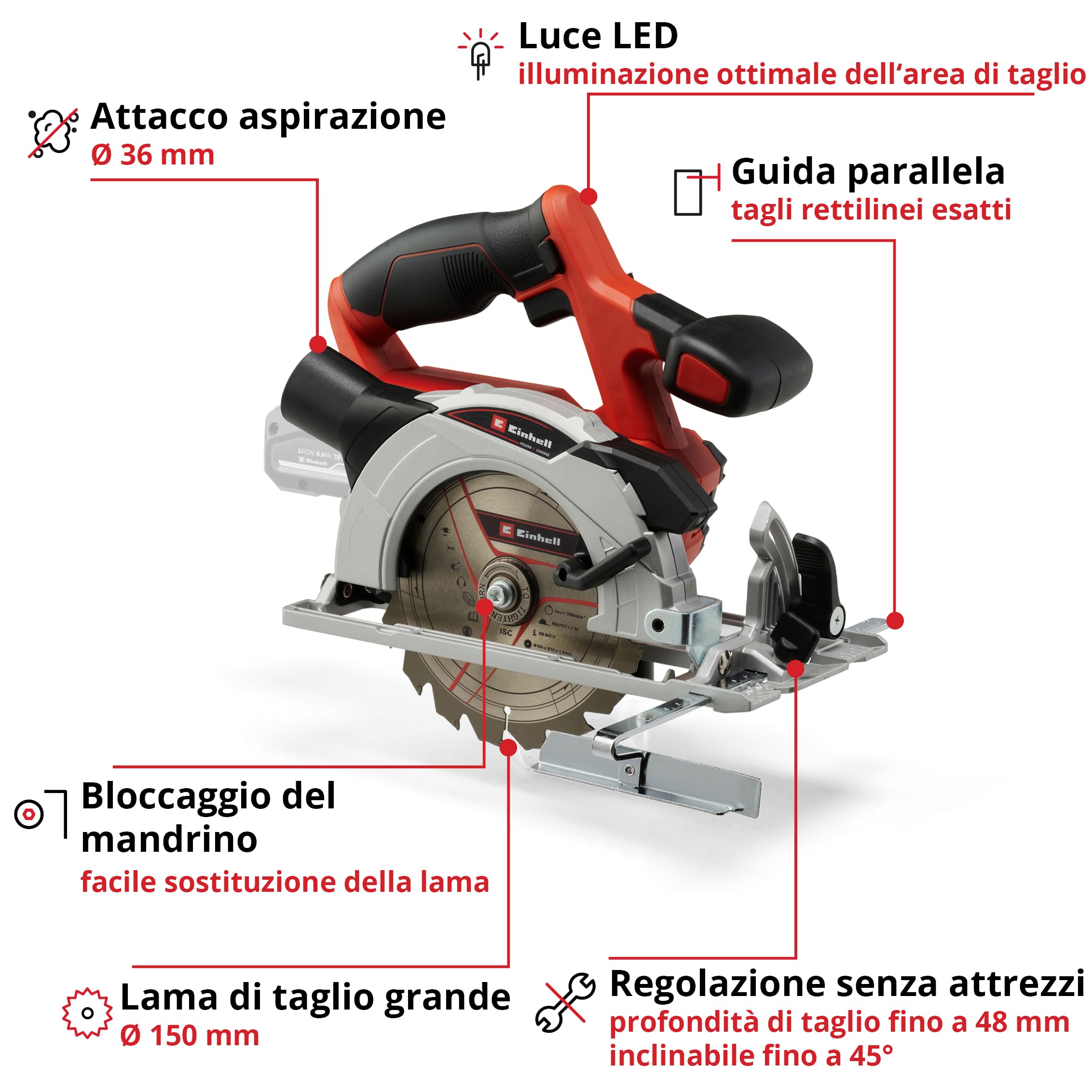 SIERRA CIRCULAR TE-CS 18/150 LI - SOLO