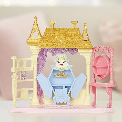 Miniatura 10 de Disney Princess Royal Chambers Playset and Belle Doll, Royal Clips Fashion, falda de un clip
