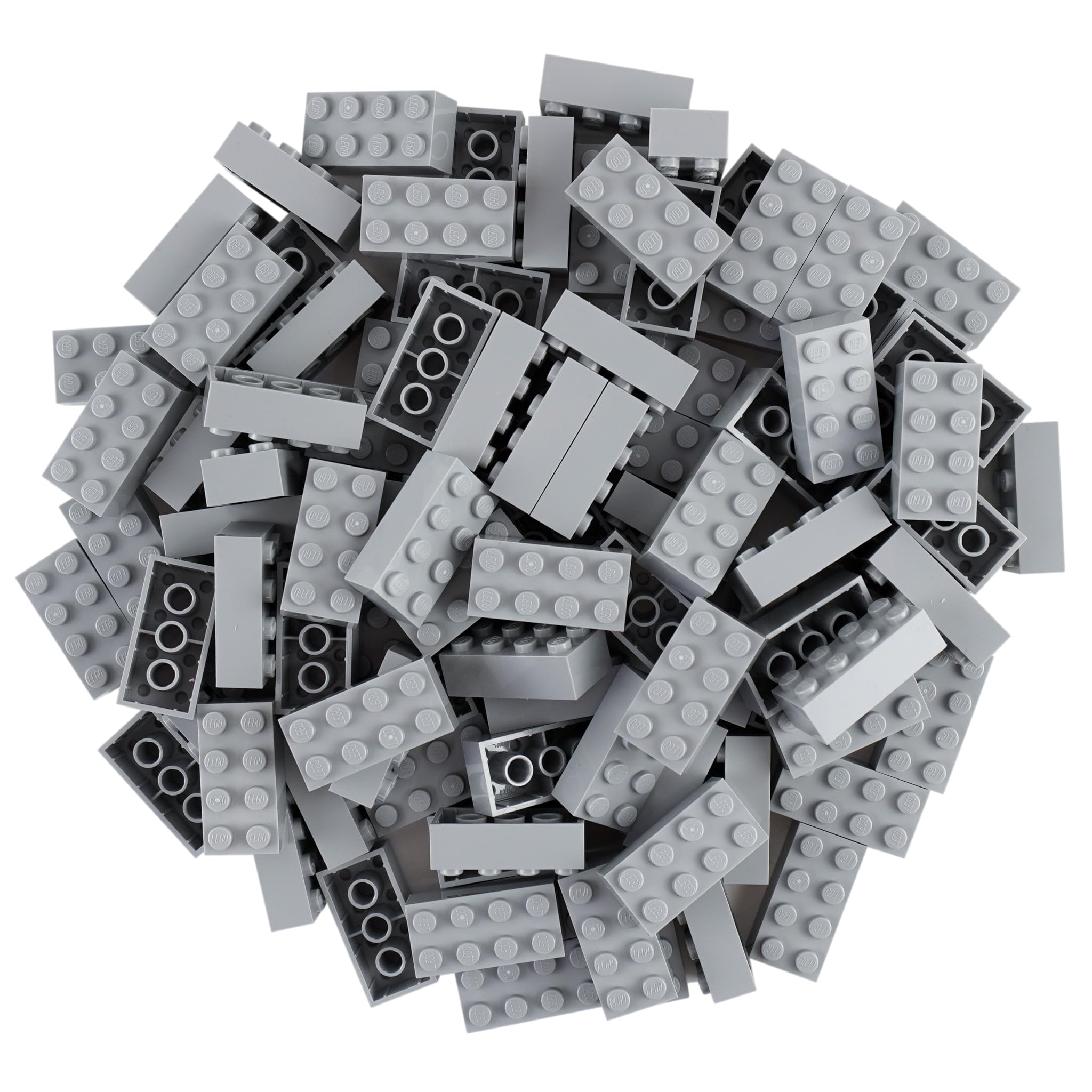 Lego® Classic 2 x 4 grigio chiaro – 100 pietre per edifici epici e design creativi!
