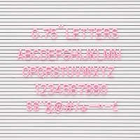 Vista 2 de Letras de 3/4 pulgadas para tableros de letras de fieltro, 300 piezas, incluyendo caracteres, números y símbolos para tableros de mensajes de Rosa