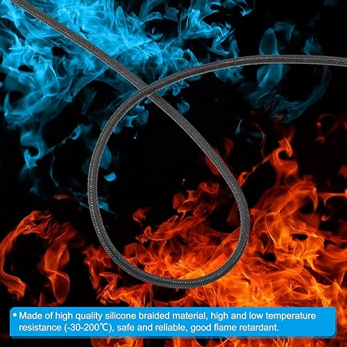 Vista 13 de PATIKIL Cable electrónico 11AWG de 16.4 pies, -30 a 392.0 °F, aislado, resistente a altas temperaturas, cable de silicona flexible eléctrico