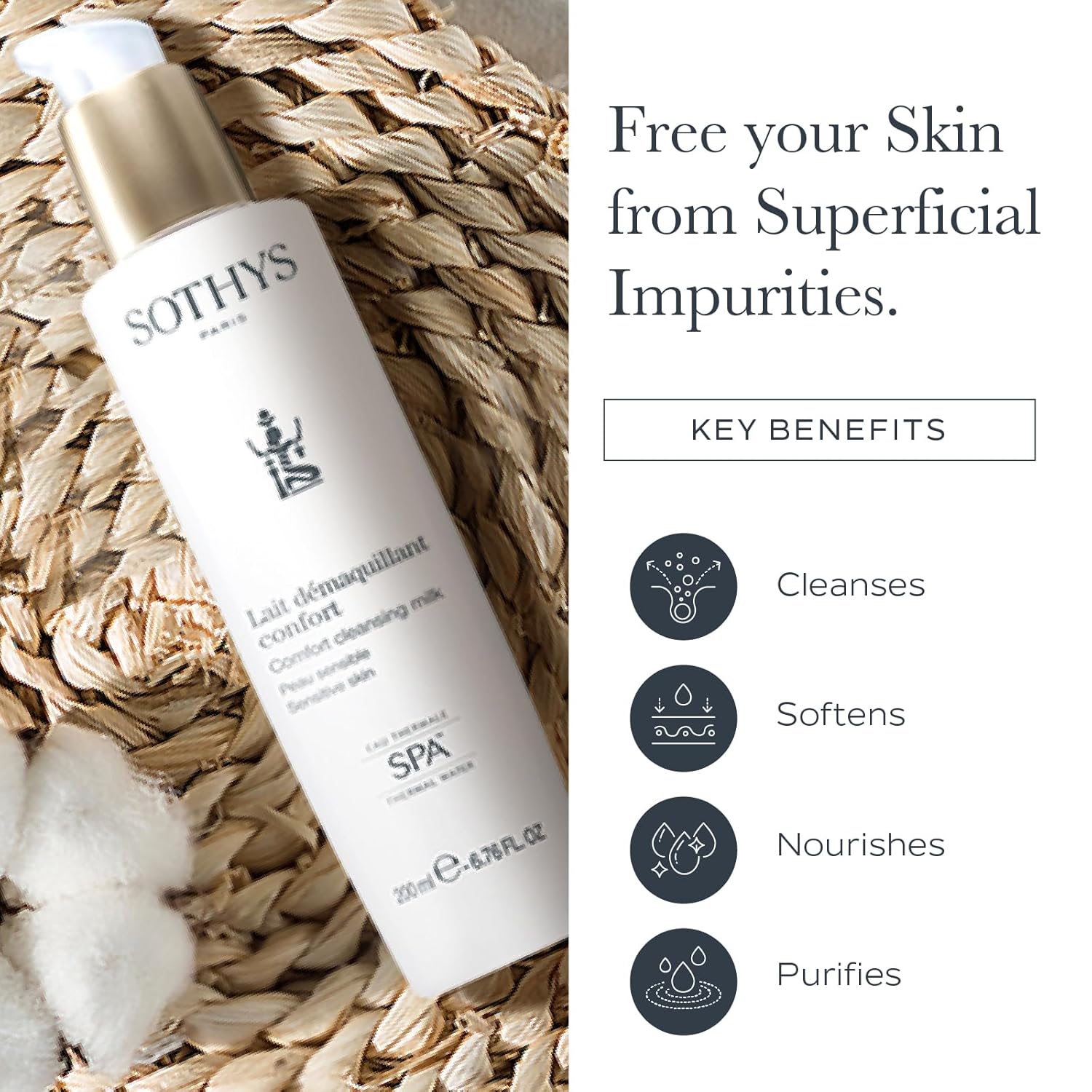 SOTHYS Comfort Cleansing Milk | Gentle Face Cleanser | Daily Makeup Remover for Sensitive Skin - Image 5