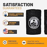 Vista 7 de Muñequeras Bells of Steel para Kettlebells con Guarda Muñeca BellGuard, Banda de Sudor con Insertos de Plástico para Absorción de Impactos