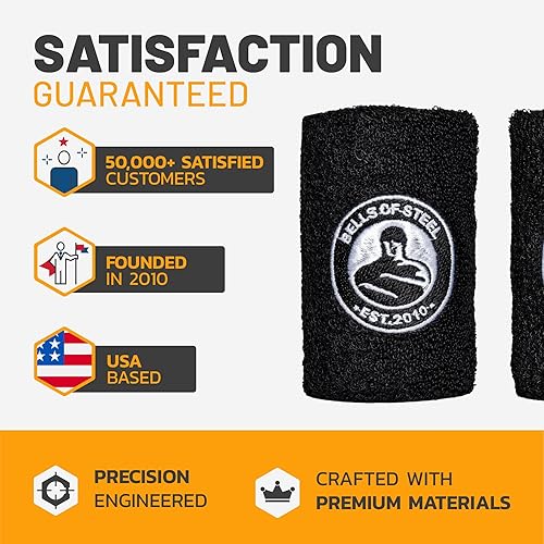 Miniatura 7 de Bells of Steel Kettlebells - Muñequera BellGuard con inserciones de plástico para absorción de impactos, muñequeras de gimnasio, muñequera para