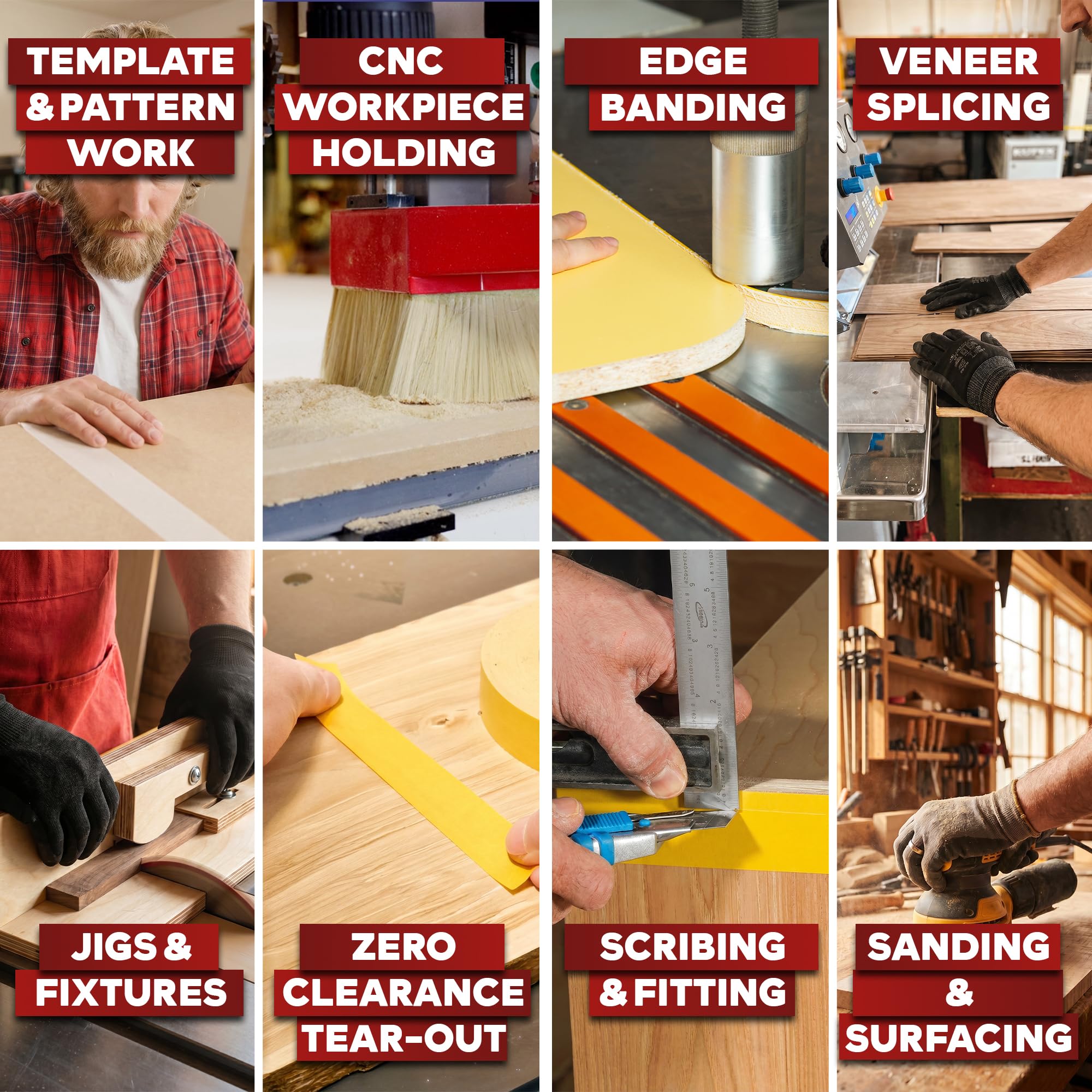 XFasten Woodworking Tape - Strong & Residue-Free -7
