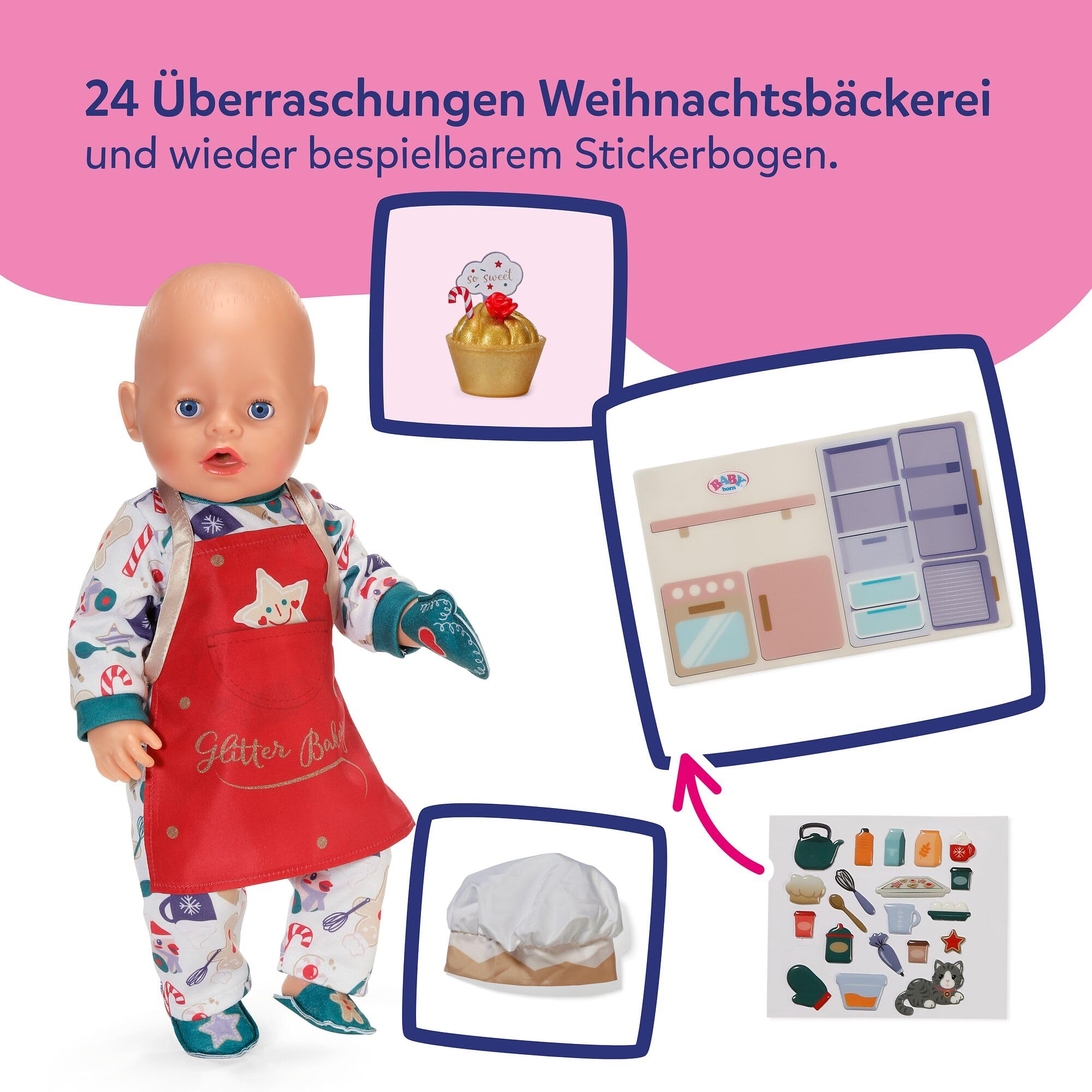 BABY born Adventskalender mit 24 Überraschungen für 43 cm Puppen
