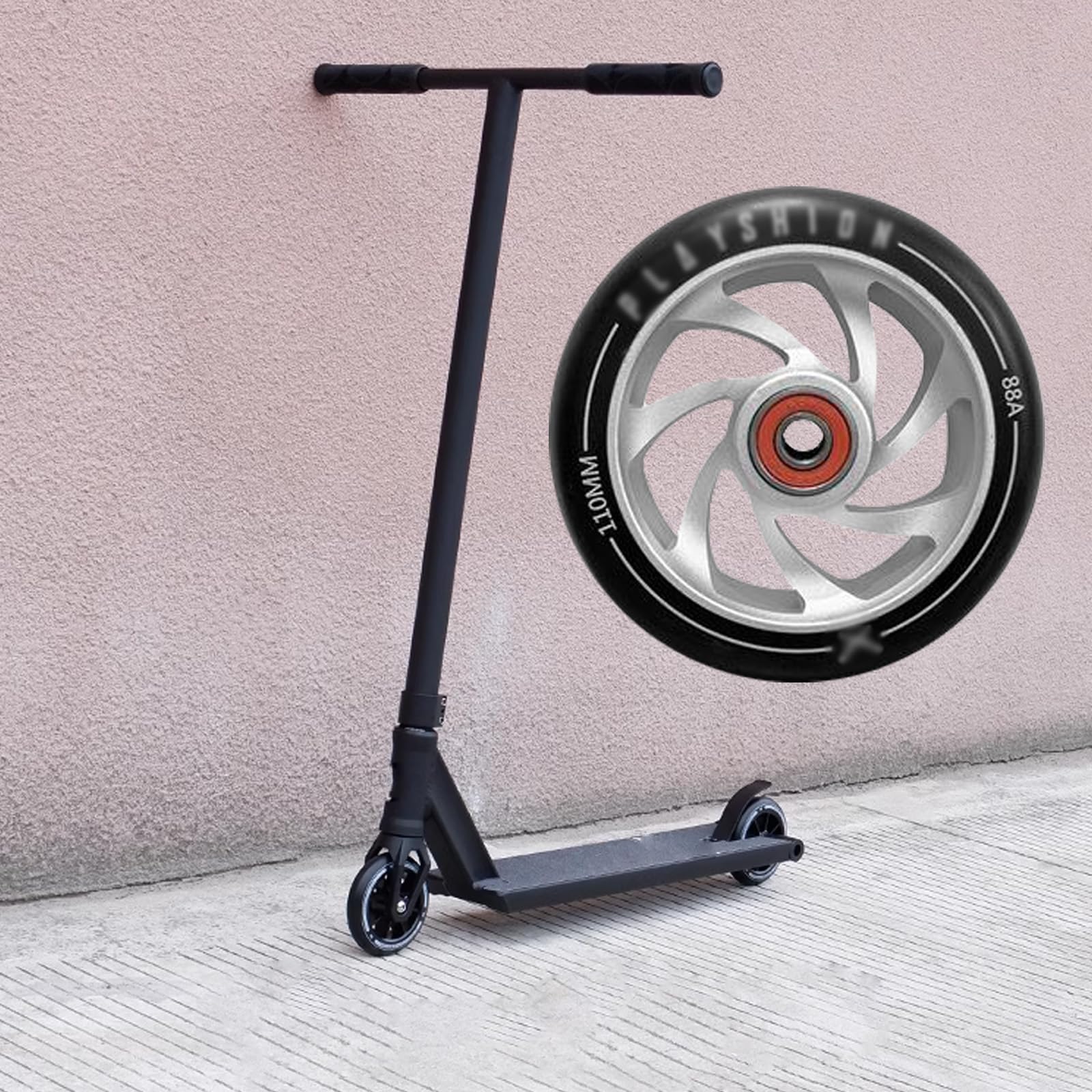 Ruote di ricambio per pattini in linea, 88A, 110 mm, con cuscinetti (confezione da 2 o 4), destinate per interni ed esterni, per ruote di ricambio per pattini a rotelle, ruote per scooter,
