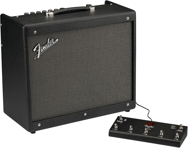 Mustang GTX100 Combo amplificador de guitarra con parlante, Bluetooth, WiFi | 200 presintonías, parlante Celestion de 12", transmisión por Bluetooth y WiFi, interruptor de pedal de 7 botones incluido, listo para practicar desde casa hasta el escenario