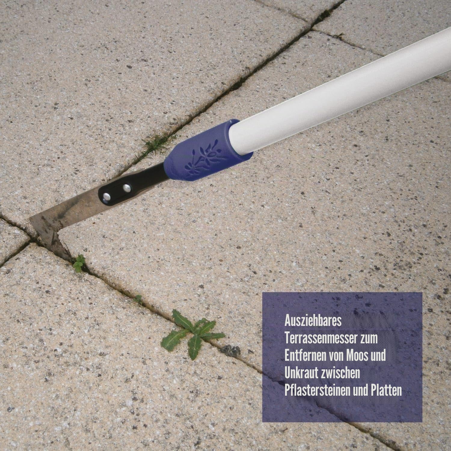 Spear & Jackson Razorsharp Enhanced Teleskop-Terrassenmesser, Silber, 97 x 4 x 4 cm