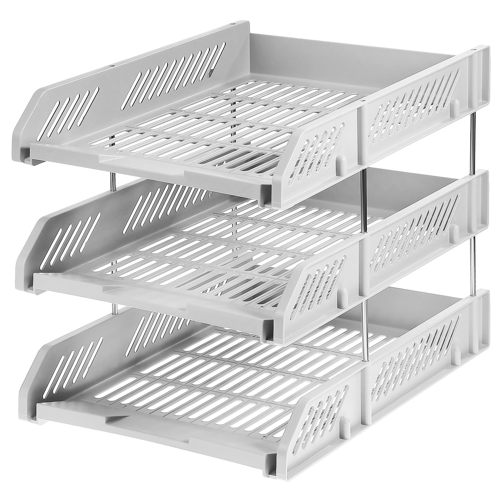 Abaodam Organizer per Documenti da Scrivania in Plastica Multi-strato Design Salvaspazio Elegante per Ufficio e Casa, Supporto File e Quaderni Funzionale