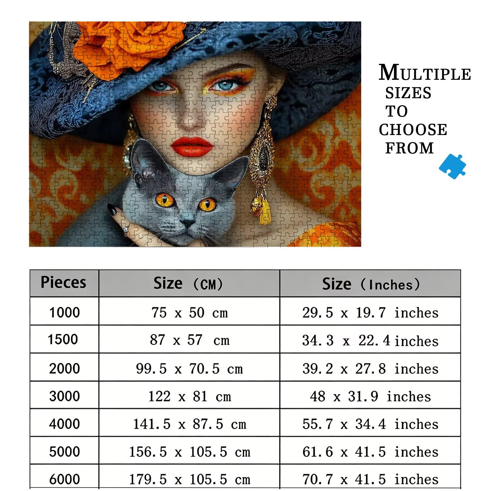 Puzzle z kotem, 1500 elementów, trudne puzzle, drewniane puzzle dla całej rodziny, zestaw "zrób to sam", dla dorosłych, nadają się jako dekoracja ścienna i prezenty dla kobiet, temat: piękno 8p-528