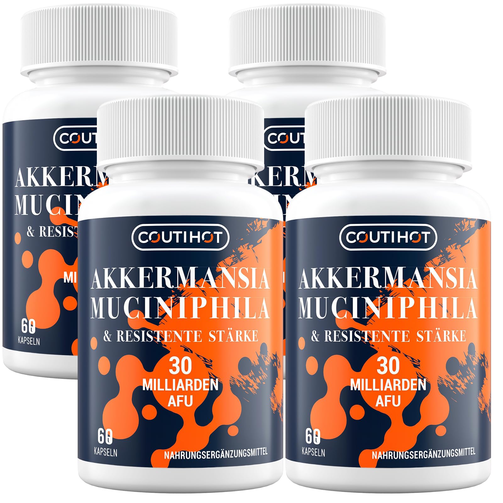 Akkermansia Muciniphila 30 Billones AFU | Con Almidón Resistente | Sin OGM y Sin Gluten para Mujeres y Hombres | 240 Cápsulas