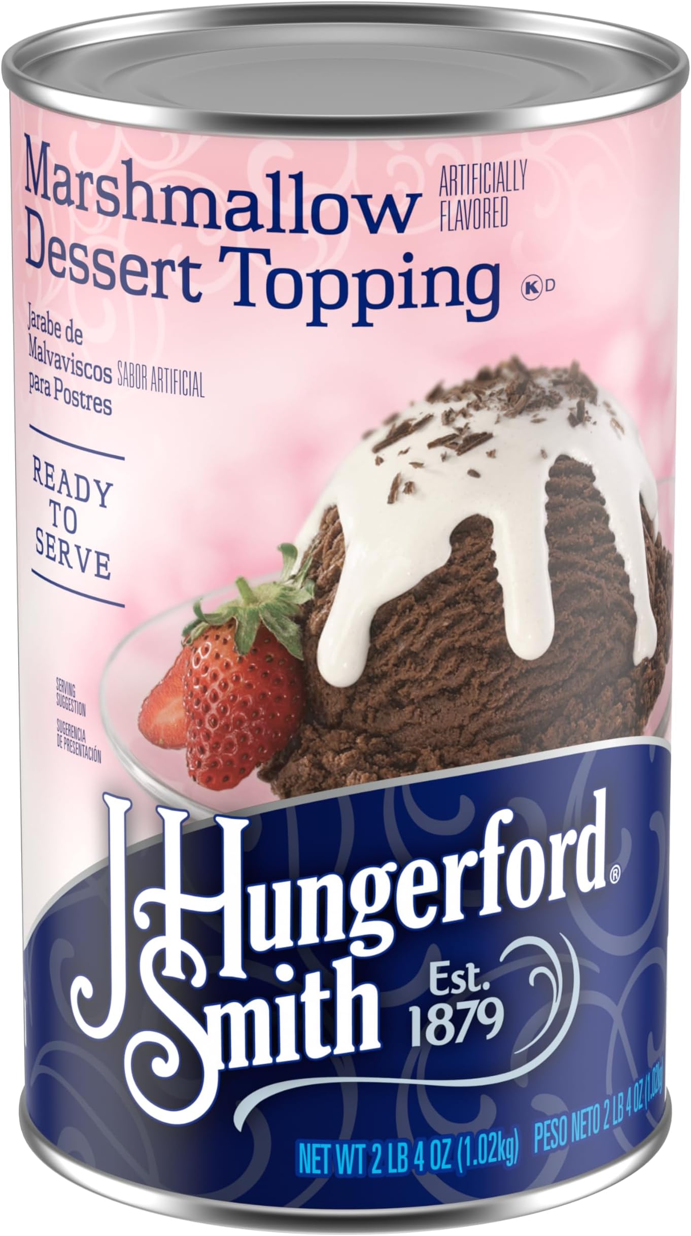 J Hungerford Smith Marshmallow Dessert Topping, 36 Ounce