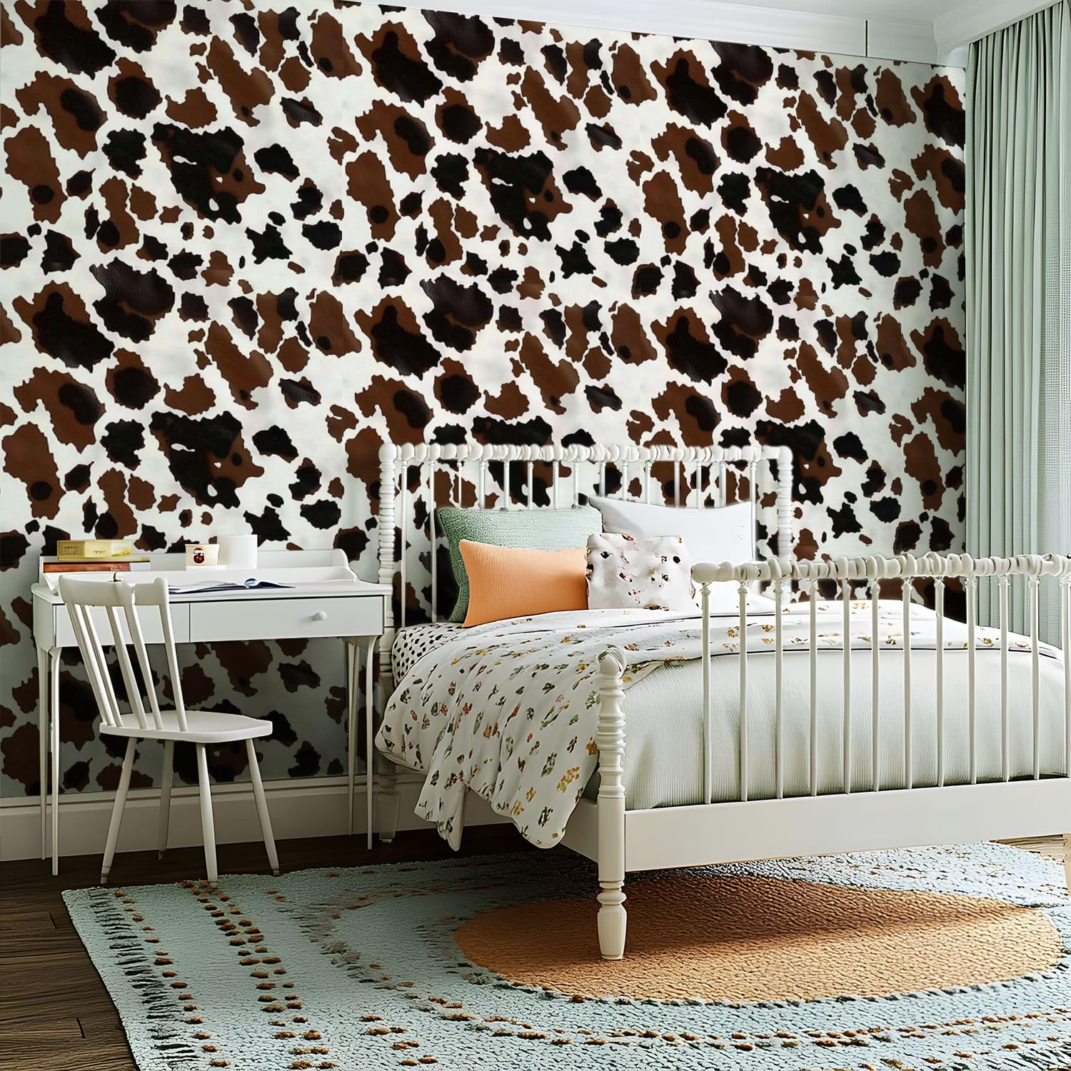 Cow Print Wallpaper Bedroom