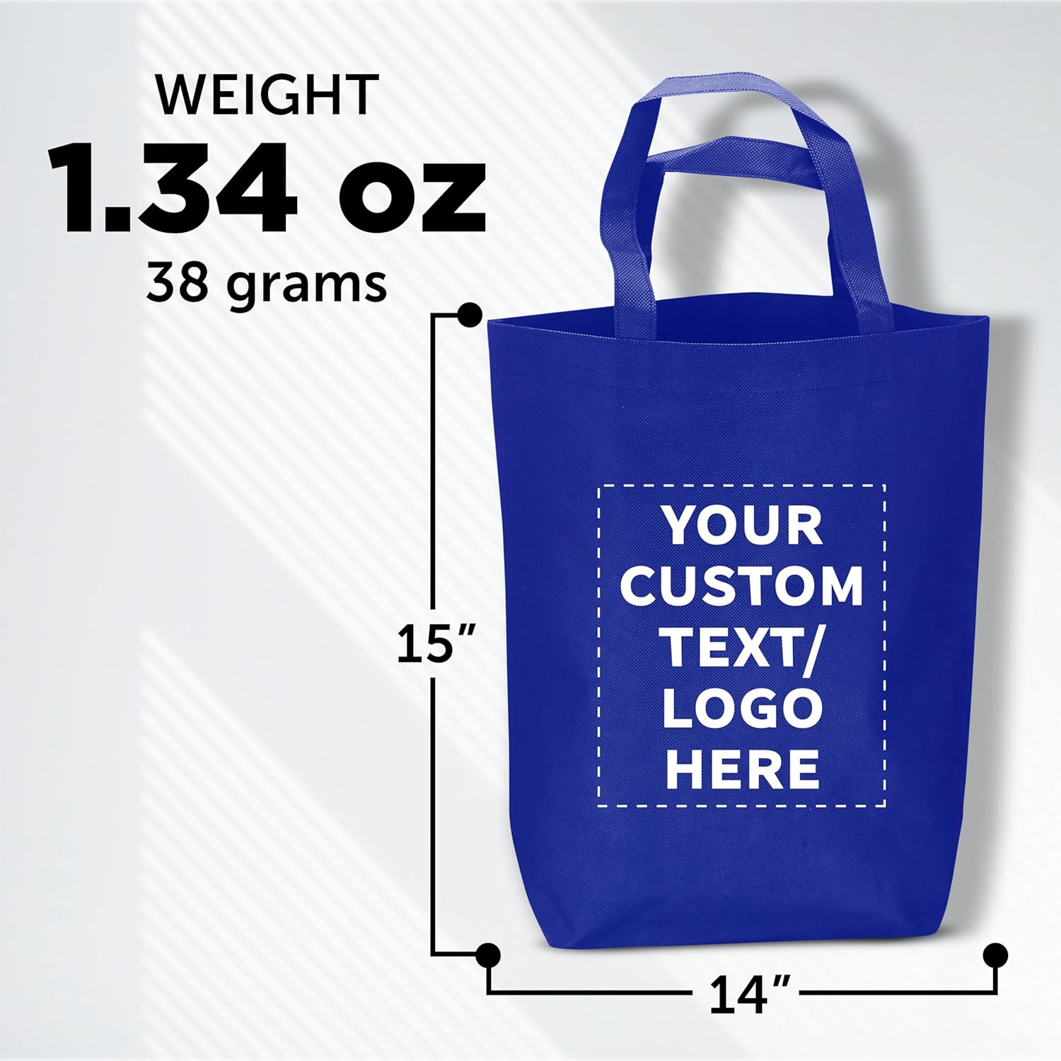 DISCOUNT PROMOS Large Reusable Heavy Duty Tote Bag Set of 10/50/100, Personalized Bulk Pack - Image 5