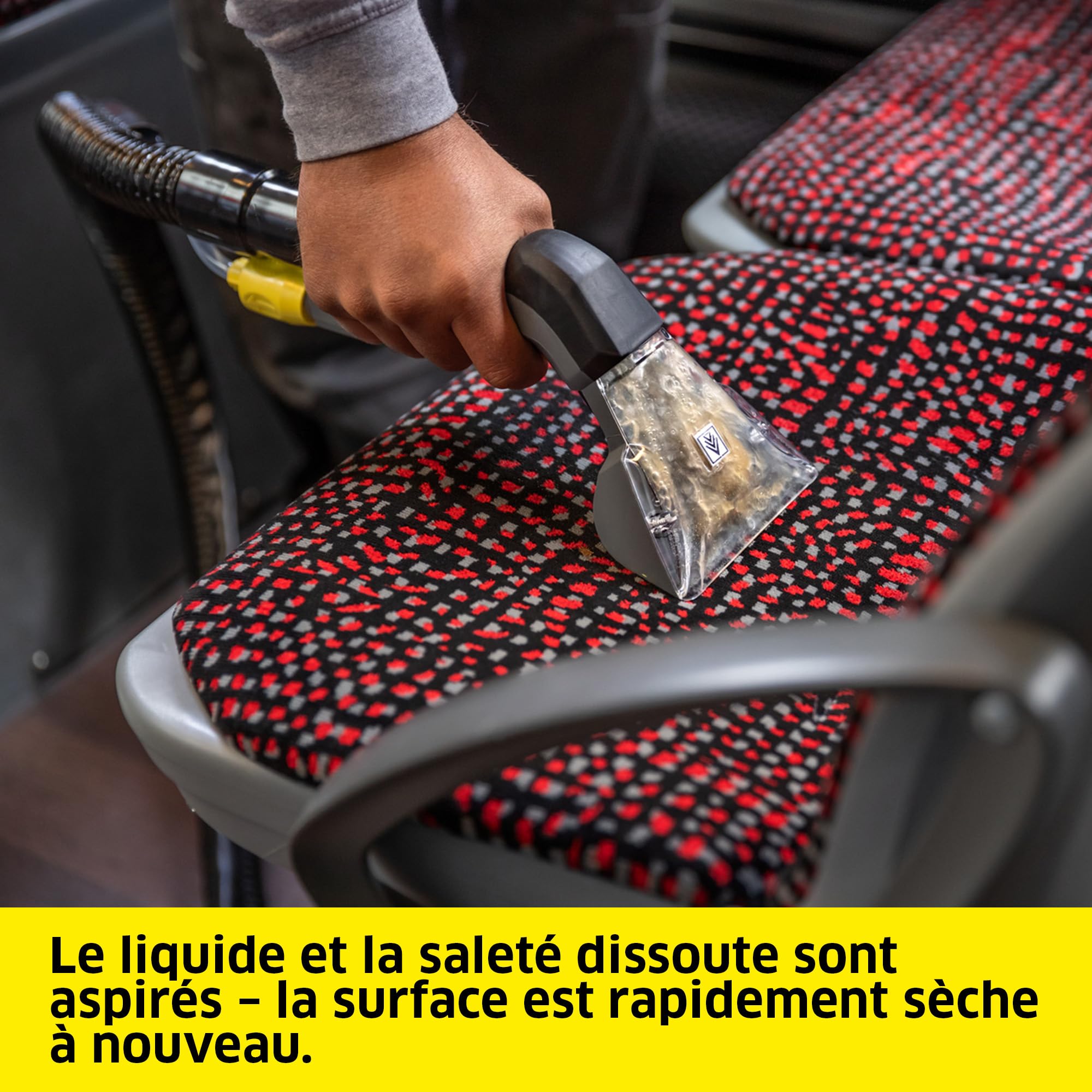Kärcher Injecteur-extracteur Puzzi 8/1, pour tissus d'ameublement et surfaces textiles, réservoir d'eau : 8 l, rendement de surface : 12-18 m²/h, poids : 8,6 kg, buse ergonomique