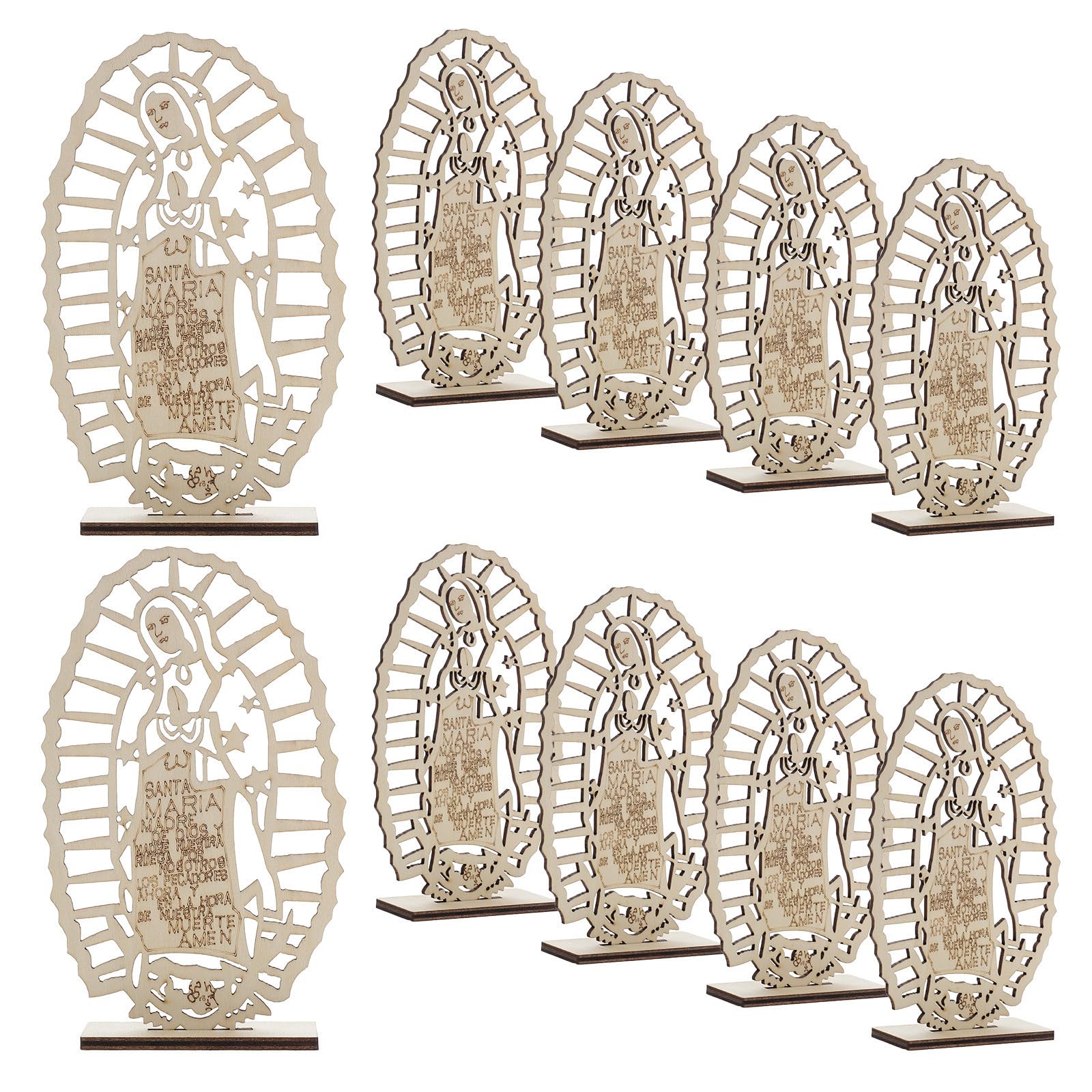 SOIMISS 16 Piezas Centros de Mesa para Bautizos de Madera Beige