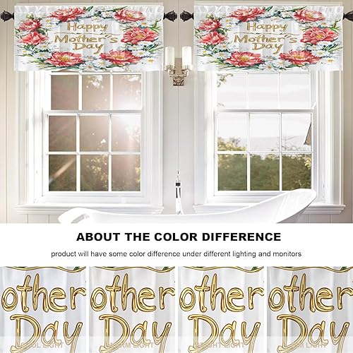 Miniatura 1150 de Cenefas de cocina modernas con patrón de cobre marrón dorado para ventanas, cenefas opacas abstractas de marcas de arañazos y cortinas opacas