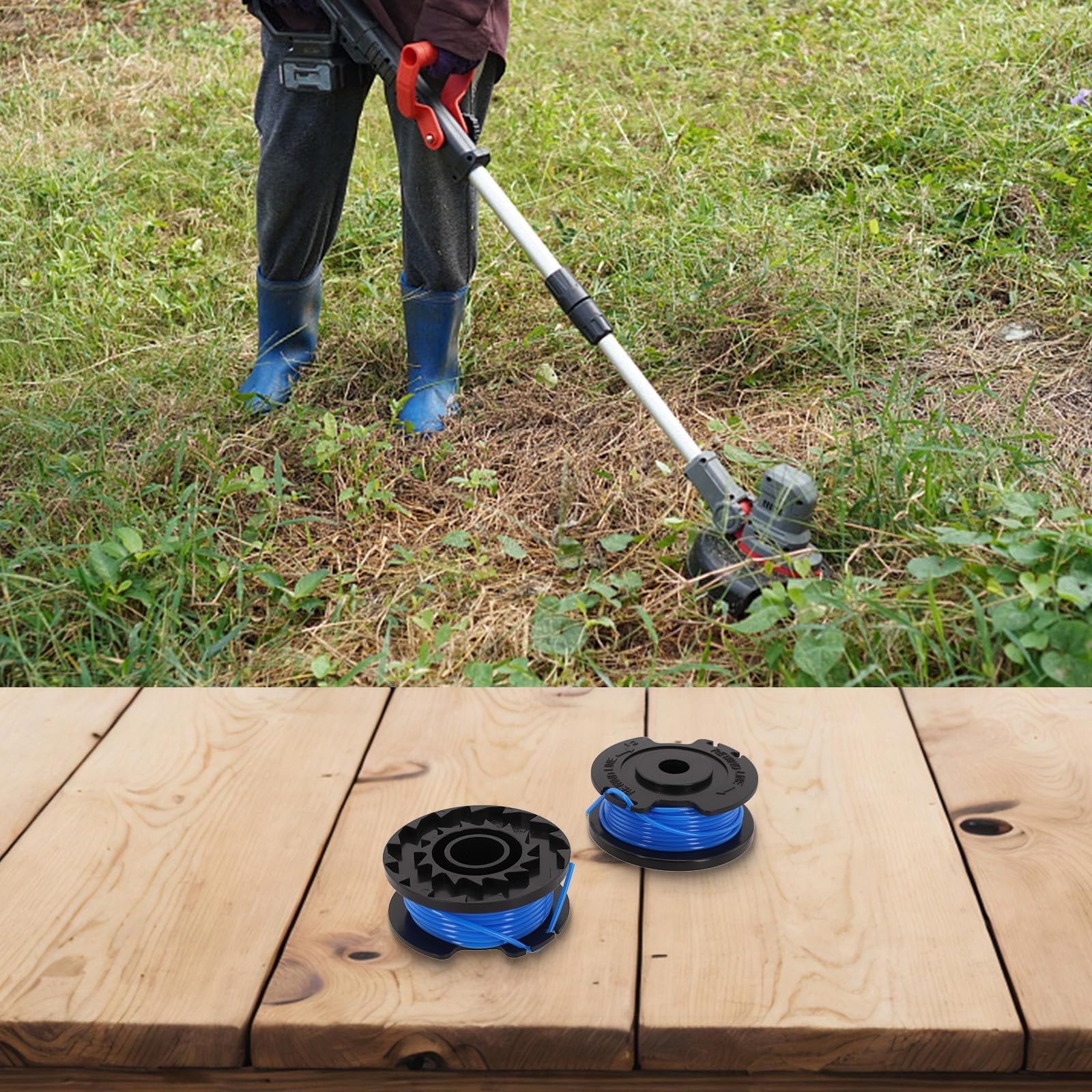 QOXEZY Grass Trimmer Spool & Line for LAWNMASTER CLGT2410 CLGT2412  CLGT2425S-01 - .5mm Line x 6 Metres for Efficient Lawn Care(8) :  Amazon.co.uk: ...