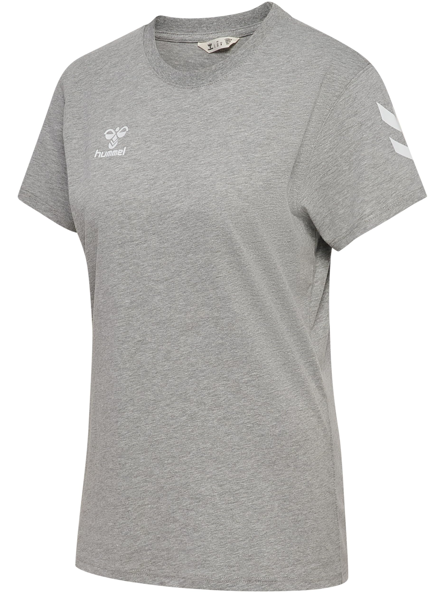 Hummel, hmlGO 2.0 Chevron T-Shirt S/S Woman, Grey Mottled, XS