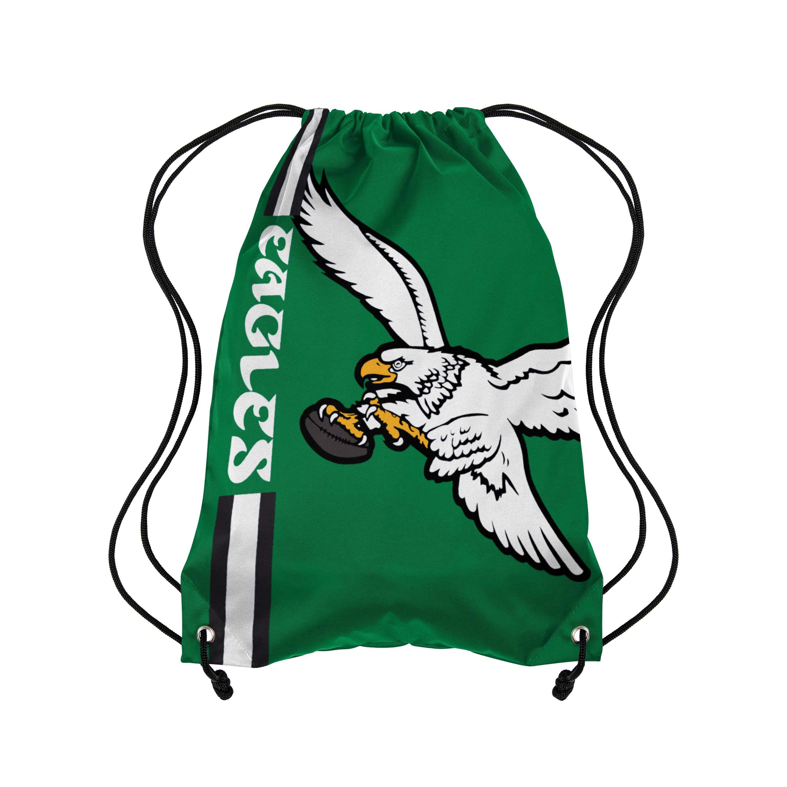 FOCO Philadelphia Eagles NFL Retro Big Logo Drawstring Backpack - Kelly Green