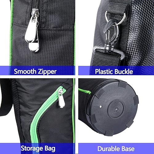 Miniatura 3 de Estuche de viaje para palos de golf, bolsa plegable con base dura, para práctica de campo de práctica, ligera, bolsa de transporte para 7 clubes
