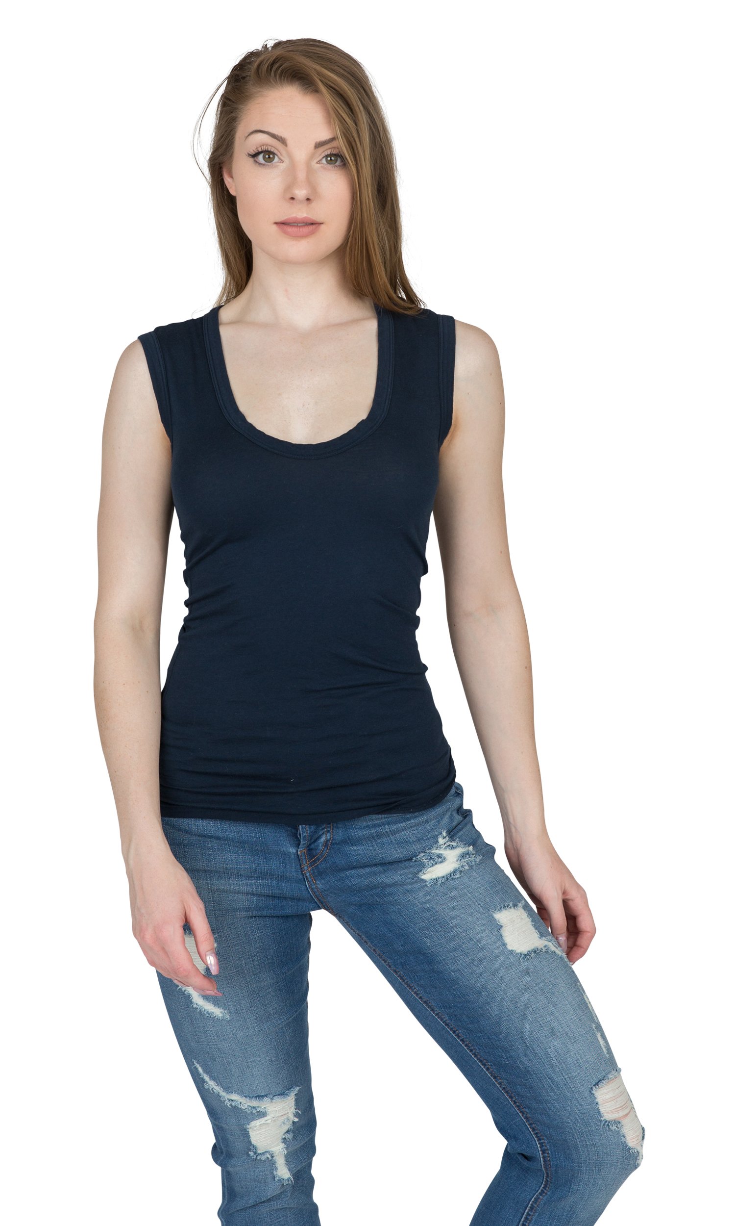 Velvet by Graham Spencer Womens Estina Gauzy Whisper Classics TankShirt