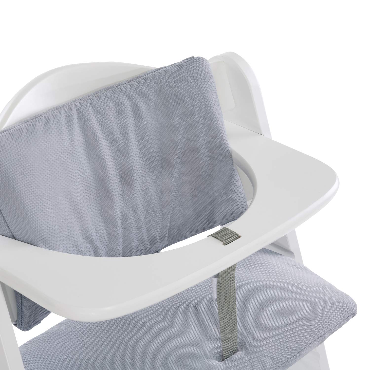 hauck Coussin Chaise Haute Bébé Highchair Pad Deluxe, Compatible avec Chaises Alpha+, Beta+ et Arketa, Lavable en Machine, Fixation Scratch, Stretch Gris