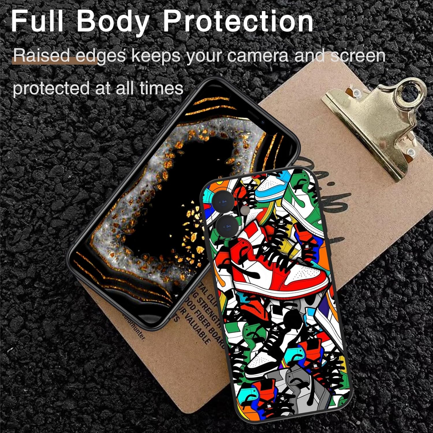 Compatible with iPhone 16 Case for Cool Boys and Men, Basketball Shoes Sneaker Cute Aesthetic Color Ways Soft TPU Cute Funny Glossy Cover Graphics Sports Design - Image 3