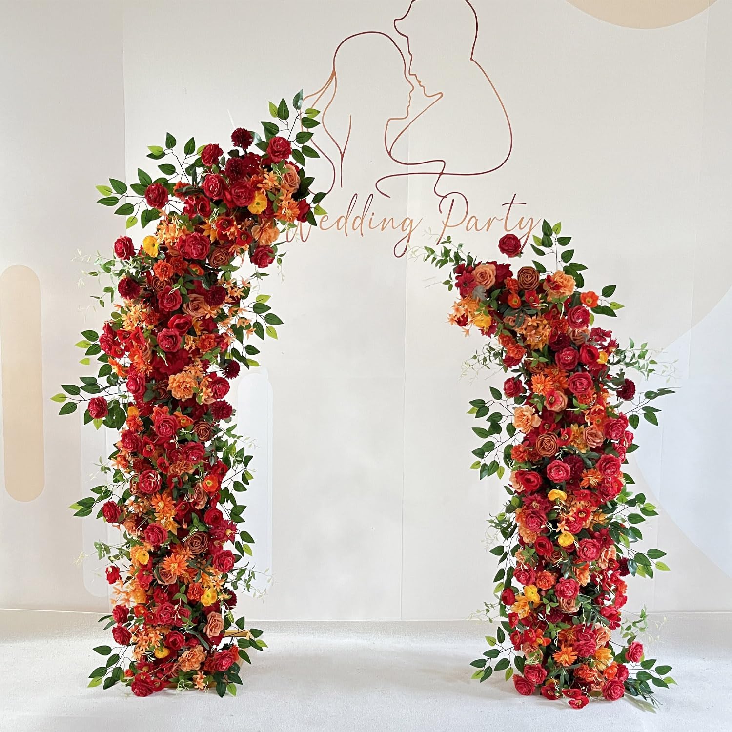 Gebogen halve maan bruiloft boog standaard, 4,9/5,9FT Flower Ballon Frame, fotografie achtergrond standaard voor bruiloft feest decor,White-1.8m 2.1m