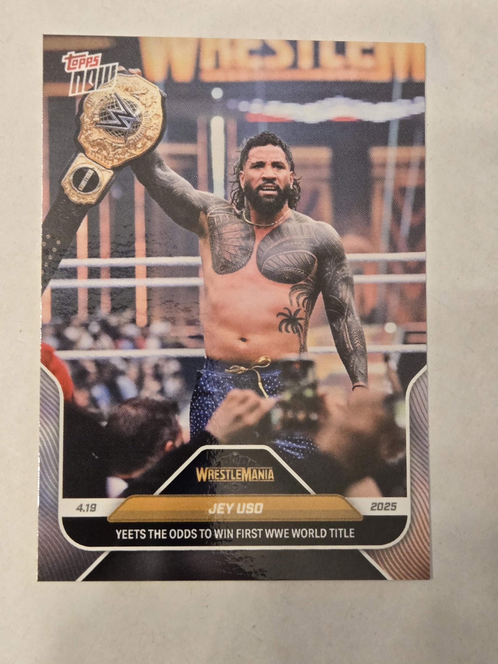 Amazon.com: 2025 WRESTLEMANIA JEY USO WINS THE CHAMPIONSHIP WWE