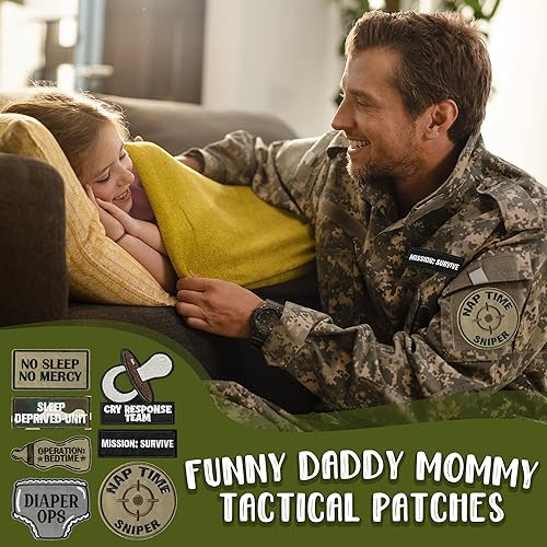 Miniatura 4 de 7 parches tácticos divertidos con gancho y bucle, lindo chupete para coser en apliques bordados, parche de reparación de emblema, parche para el día