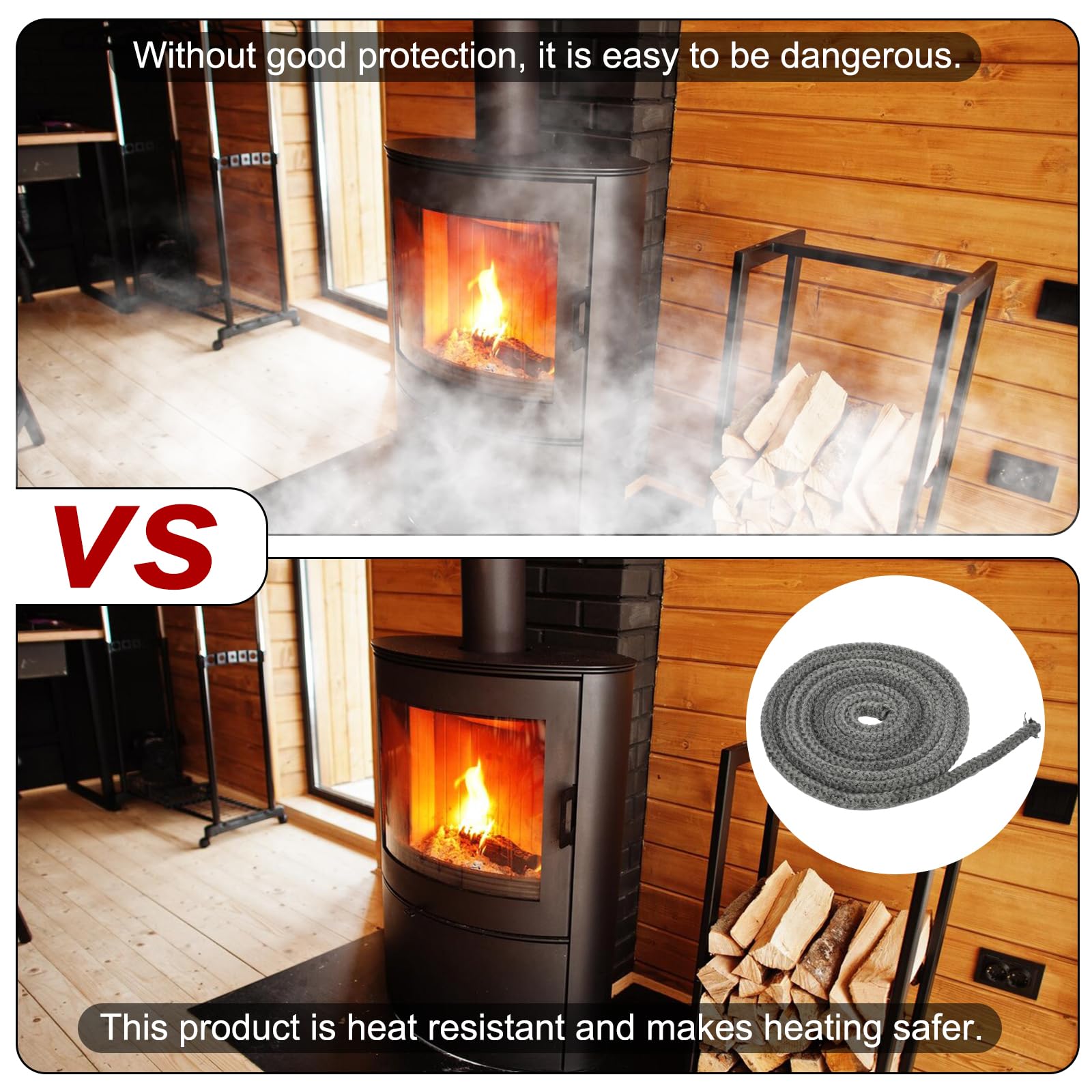 Guarnizione Per Porta Stufa 6 Mm X 3 Meter, Guarnizione Camino - Foto 4