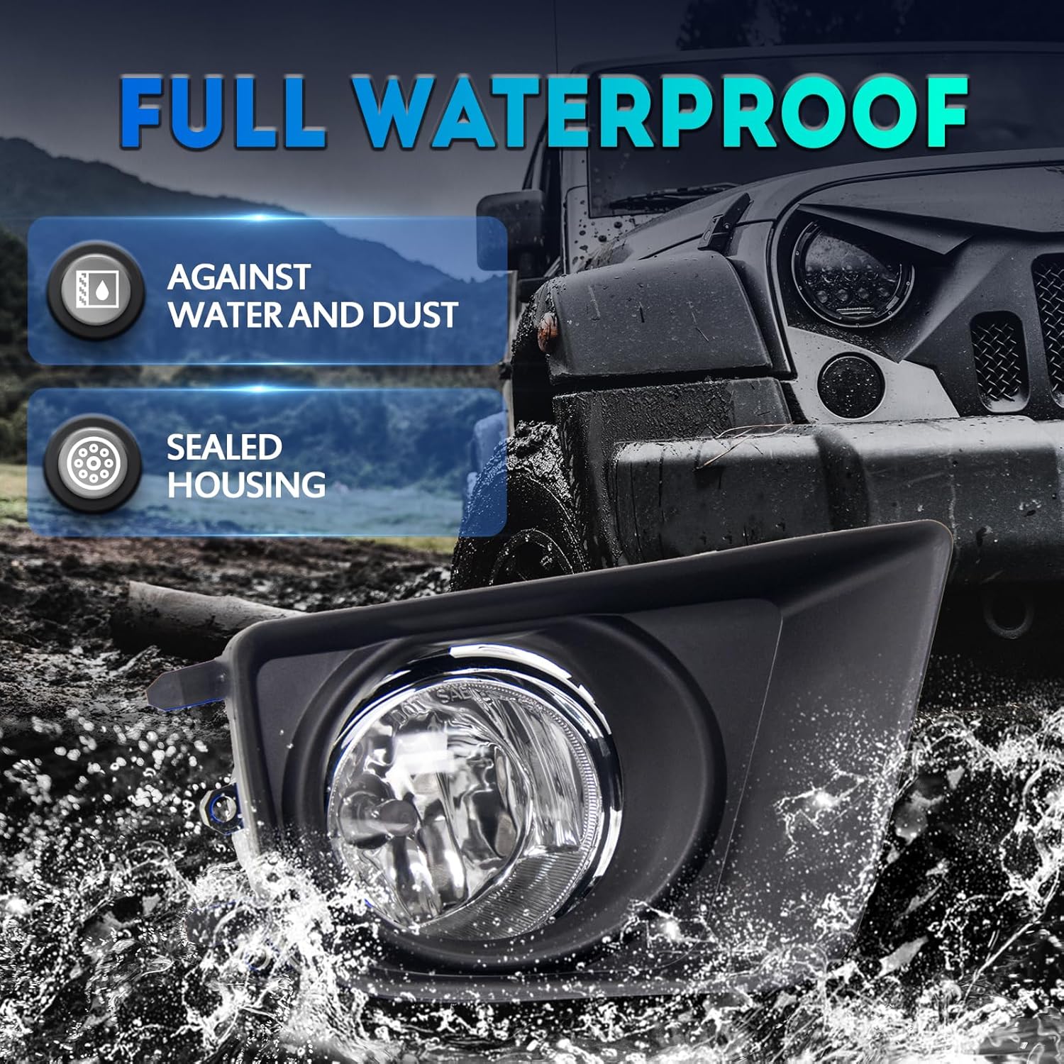 Fog Lights Lamps Replacement for 2012-2015 Toyota Tacoma Fog Light Compatible with H11 12V 55W Bulbs Switch and Wiring Kit